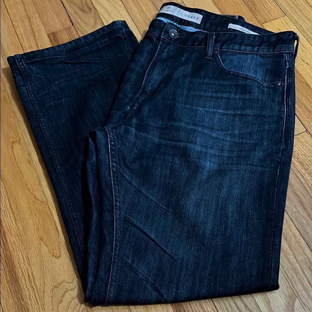 GUESS Men's Dark Blue Jeans